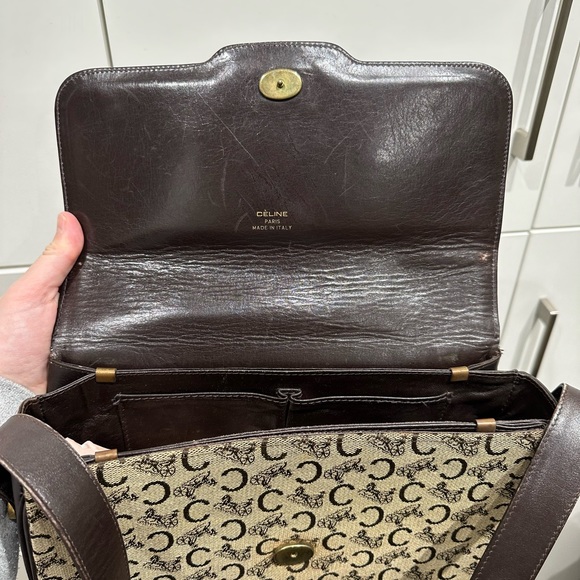 Vintage Celine canvas and leather brown bag - Picture 10 of 16